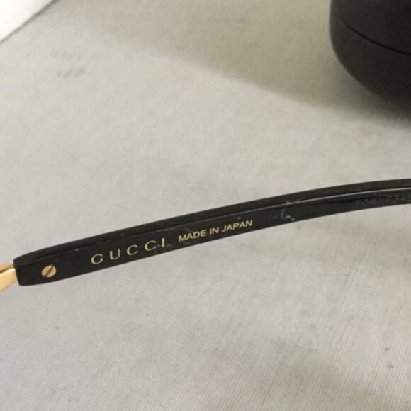 Gucci 1220 Aviator Gold & Black Sunglasses Designer - Picture 6 of 6